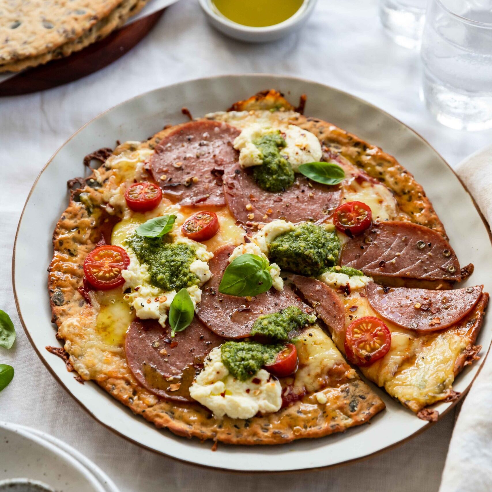 Low Carb Goodness  High Protein Seedy Pizza Bases