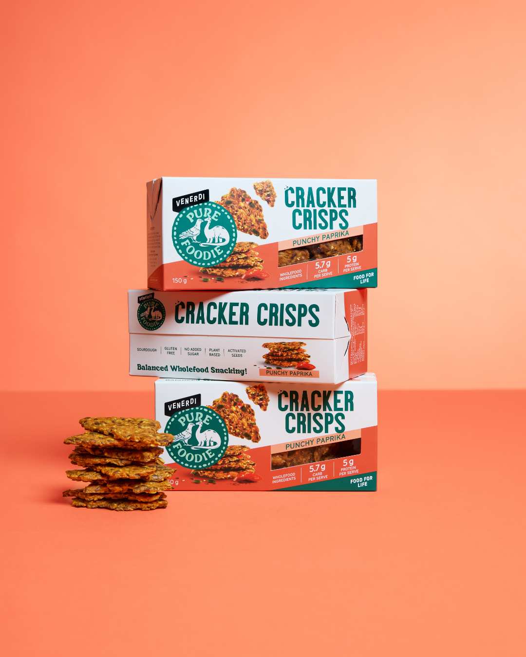 Venerdi Pure Foodie Cracker Crisps Punchy Paprika - Image 2